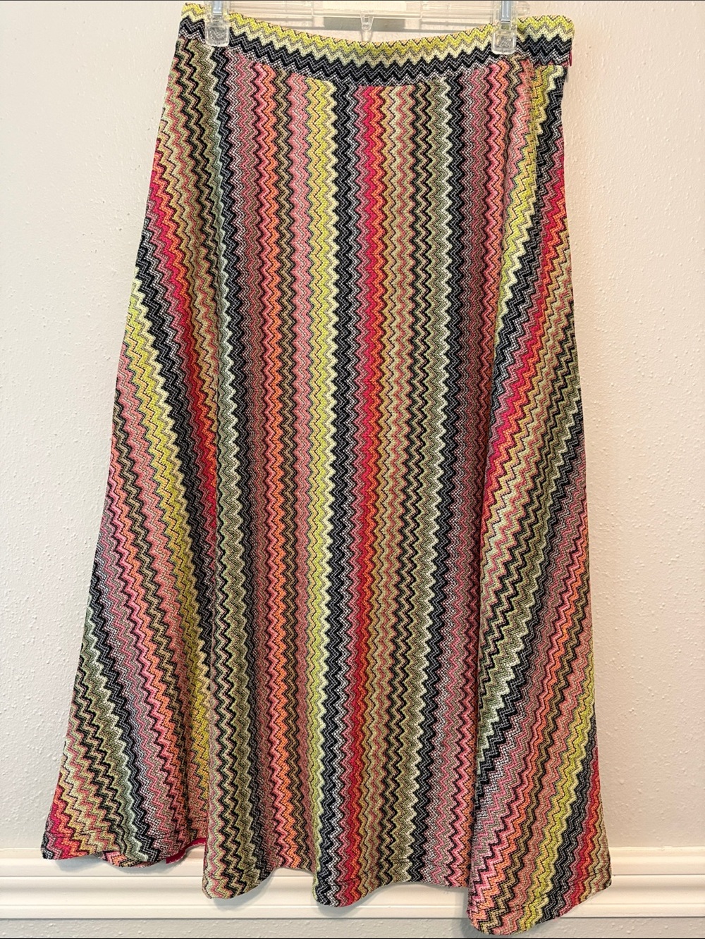 Maeve by Anthropologie “Arely” Knit Chevron Midi Skirt